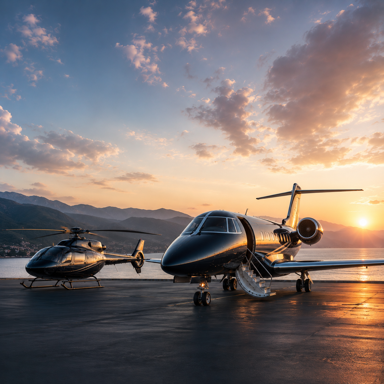 Private jets and curated helicopter tours